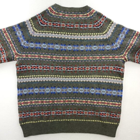 J. Crew Fair Isle Sweater 100% Lambswool Soft Multicolor Men's XL - Picture 13 of 14